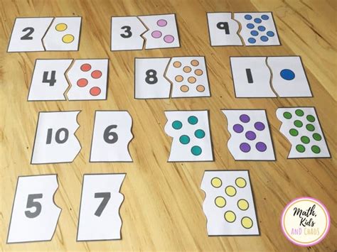 Preschool Number Puzzles for Numbers 1 to 10 - Math, Kids and Chaos