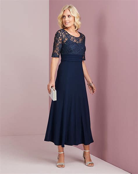 Nightingales Navy Lace Bodice Dress | Ambrose Wilson