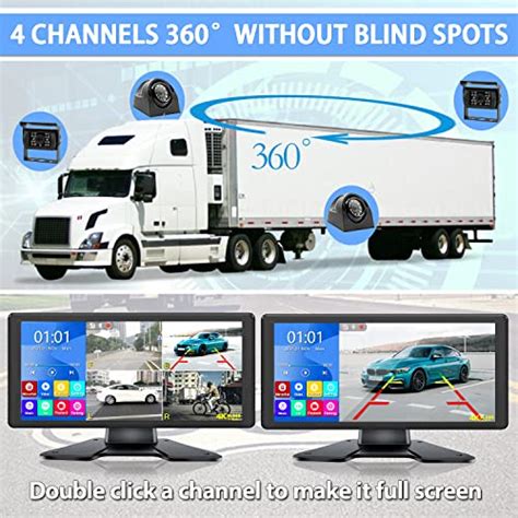 4K RV Backup Camera System with 10.36’’ Monitor for RV Truck Bus ...