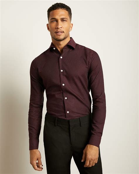 Regular Fit Dark Purple Dress Shirt | RW&CO.