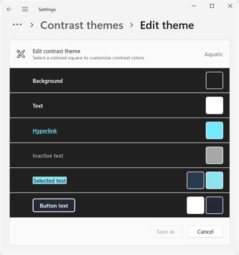 Contrast themes - Windows apps | Microsoft Learn