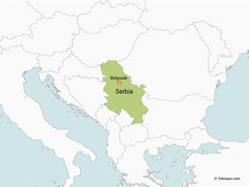 Map of Serbia with Neighbouring Countries by Vemaps | TPT