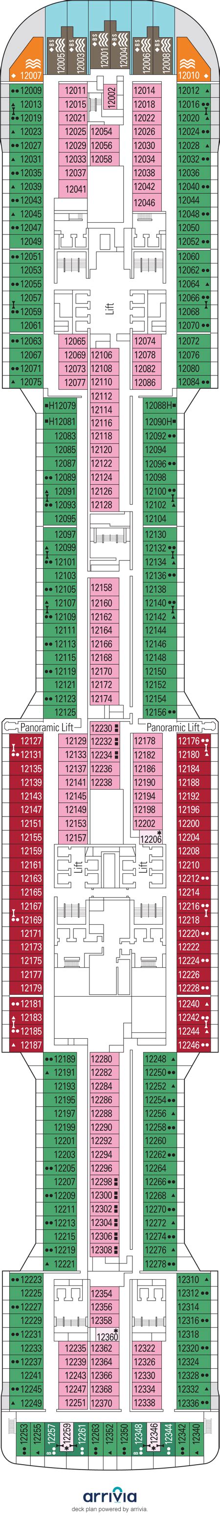 Deck 12 on MSC Meraviglia | MSC Meraviglia Deck 12 on RegentCruises.com