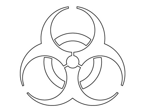 Printable Biohazard Symbol Template