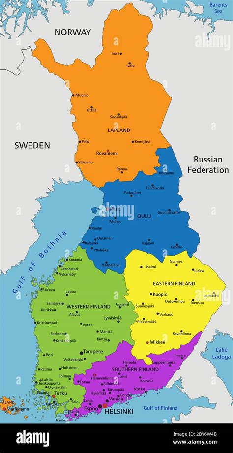 Finland political map capital helsinki hi-res stock photography and ...