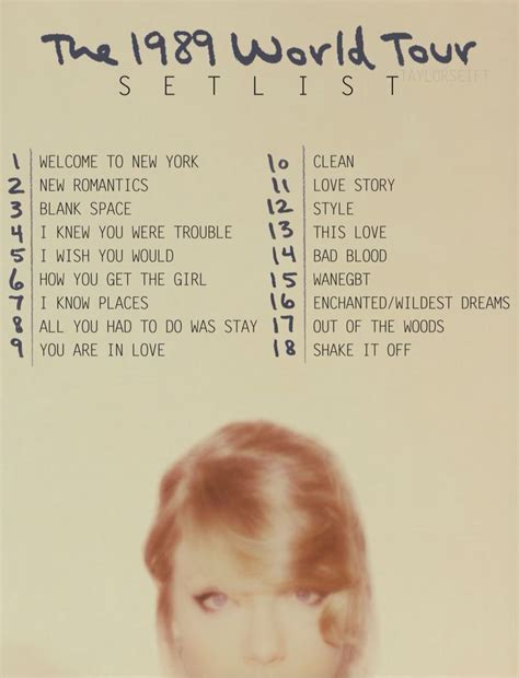 Taylor Swift 1989 Songs Tracklist