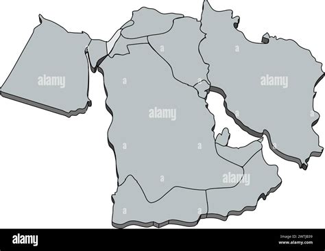 Silver map of ISRAEL inside dark gray map of the Middle East Stock Vector Image & Art - Alamy