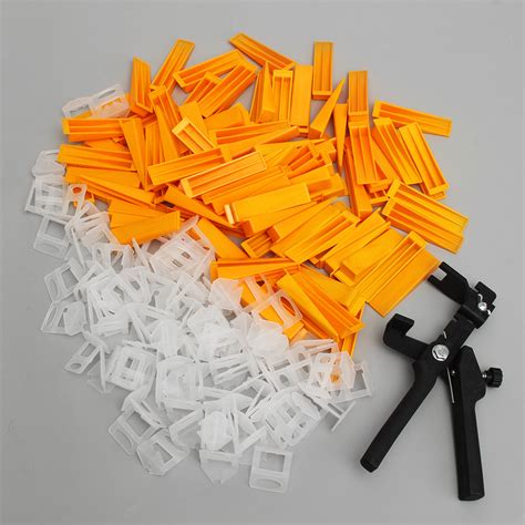 201Pcs 2mm Tile Leveling Spacers System Set 100 Clips + 100 Wedges + Plier Tiling Spacer ...