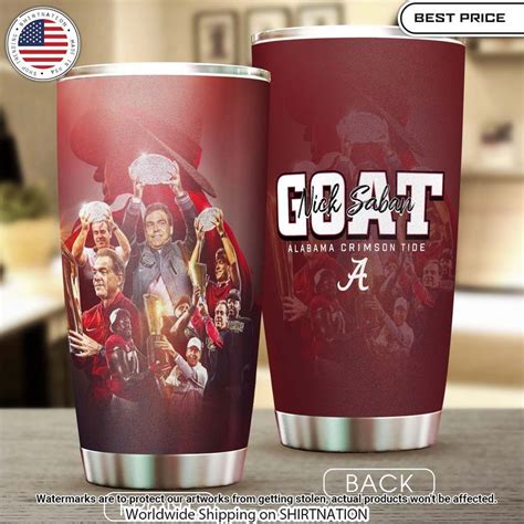 Goat Nick Saban Alabama Crimson Tide Tumbler • Shirtnation - Shop ...