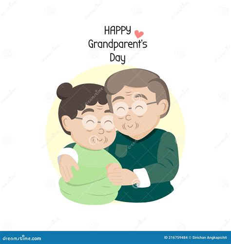 Happy Grandparents Day Greeting Card. Stock Vector - Illustration of ...