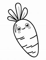 Printable Cute Carrot Coloring Page sketch template