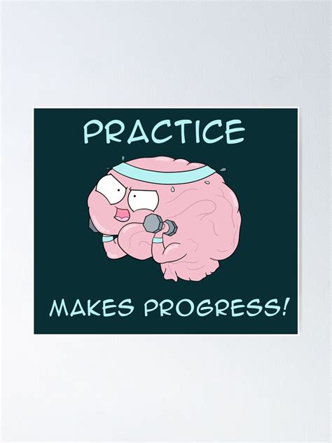 "Practice Makes Progress" Poster for Sale by amoebasisters | Redbubble