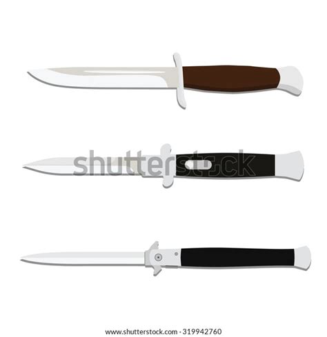 Knife Weapon Collection Stiletto Dagger Dirk Stock Vector (Royalty Free) 319942760 | Shutterstock