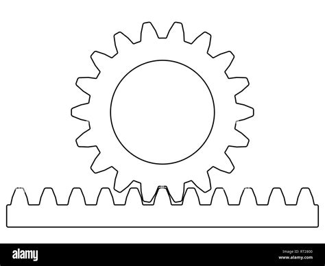 Illustration of the rack pinion gear transmission Stock Vector Image ...