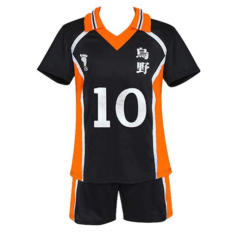 Buy Rickem Haikyuu Cosplay Costume Hinata Shoyo Shirt Shorts Karasuno High School Volleyball ...