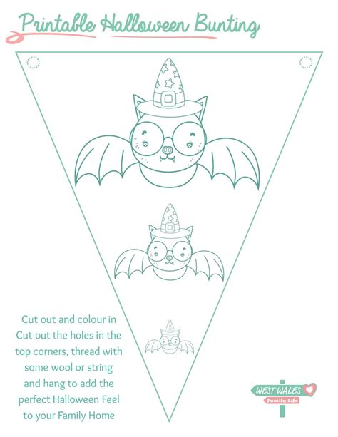 Printable Halloween Bunting Template - West Wales Family Life