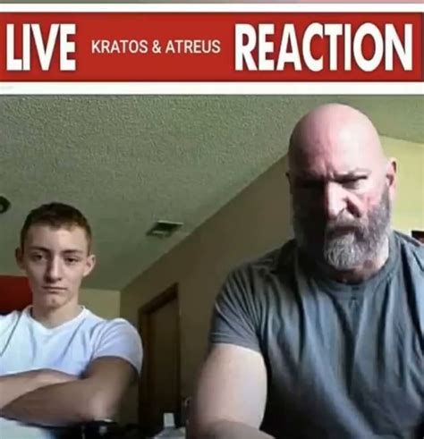 LIVE KRATOS ATREUS REACTION - iFunny