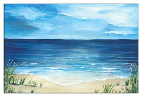 Peaceful Beach Scene Wall Art, 18x12 - Beach Style - Prints And Posters - by Designs Direct | Houzz