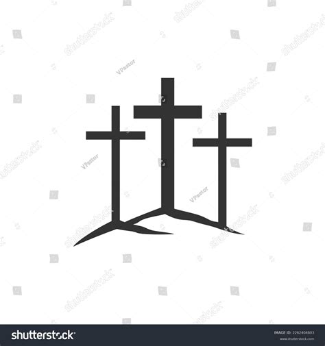 Cross Symbol Three Crosses Calvary Vector Stock Vector (Royalty Free ...