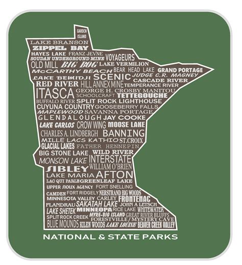 Minnesota National and State Park Sticker Design