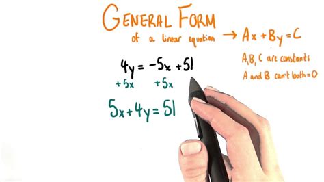 Write In General Form - College Algebra - YouTube