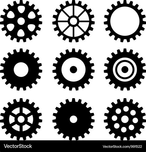 Set of gear wheels Royalty Free Vector Image - VectorStock