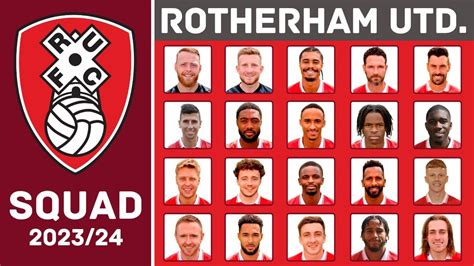 ROTHERHAM UNITED F.C. Squad Season 2023/24 | Rotherham United ...