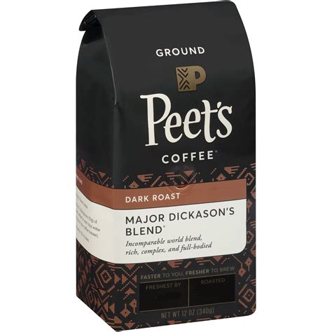 Peet's Coffee Major Dickason's Blend Dark Roast Ground Coffee, 12 oz. - Walmart.com