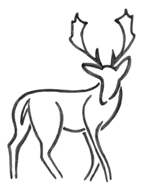 Easy Drawing Deer Head | Free download on ClipArtMag