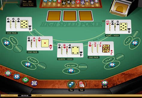 High Speed Poker Kostenlos Video Poker spielen Online ohne Anmeldung Microgaming™ Automatenspiele X