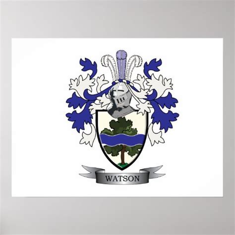 Watson Family Crest Coat of Arms Poster | Zazzle.com