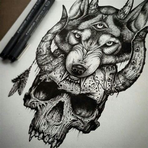 Demon Wolf Tattoo