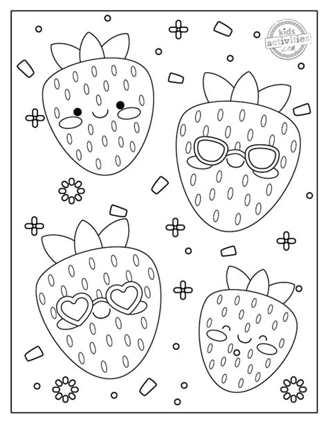 Sweetest Strawberries Coloring Pages | Kids Activities Blog