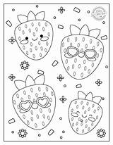 Coloring Pages Strawberry sketch template