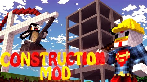 Minecraft Construction Mod Showcase! (AUTOMATIC BUILDING MOD, BUILDING MOD, CONSTRUCTION MOD ...