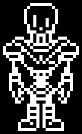 Undertale Papyrus Overworld Sprite (Inverted Black White) | Pixel Art Maker