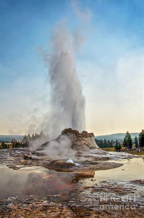 Castle geyser in Yellowstone Photograph by Delphimages Photo Creations ...