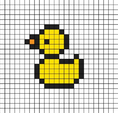 Rubber Duck Pixel Art | Dessin pixel, Pixel art facile, Pixel art minecraft