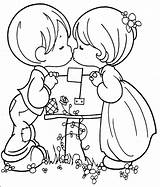 couple kissing  free Precious Moments coloring Pages Coloring sketch template
