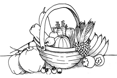 Free Fruits And Vegetables Clipart Black And White, Download Free ...