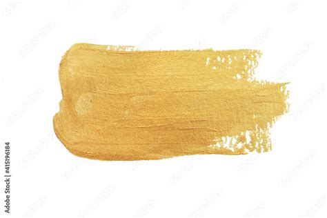 Gold paint stroke set. Gold brush abstract art illustration. Gold glittering design art brush ...