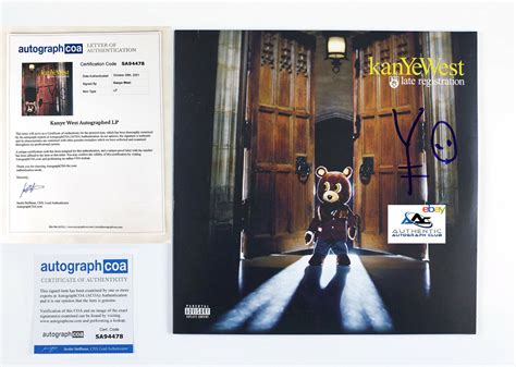 ***RARE NEW YE GRAPH*** KANYE WEST AUTOGRAPH SIGNED LATE REGISTRATION VINYL ACOA | eBay