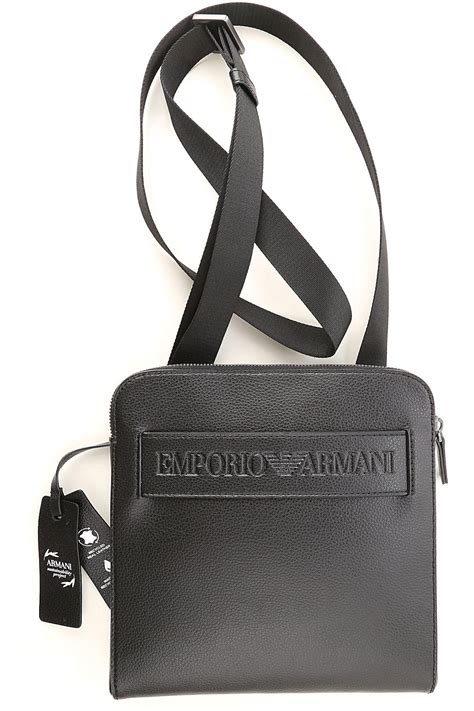 Emporio Armani Shoulder Bags in Black for Men - Lyst