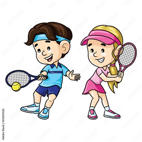 Kids Playing Tennis Clipart Vector Collection FriendlyStock | lupon.gov.ph