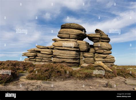 Wheel Stones on Derwent Edge, Peak District National Park, Derbyshire, UK Stock Photo - Alamy