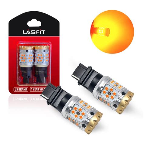 CANBUS Anti Hyper Flash 3156 3056 LED Turn Signal Lights | Amber Yellow