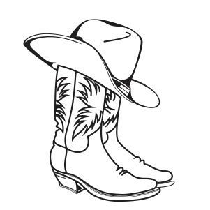 Cowboy Boots Svg | Cowboy Boots and Hat Png