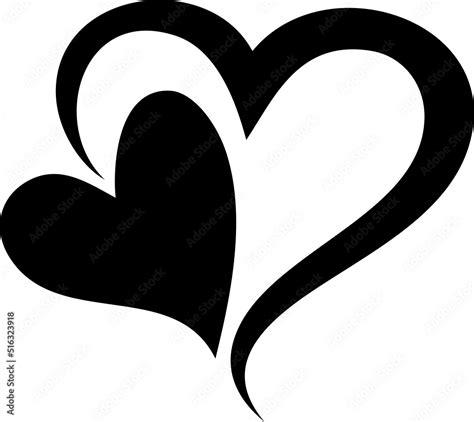 Hearts styles love svg vector logo cut file cricut silhouette and for t-shirts Stock Vector ...