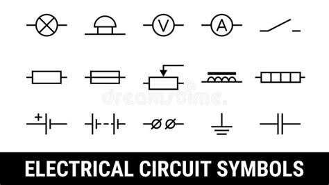 Electrical Circuit Symbols Stock Illustrations – 669 Electrical Circuit ...