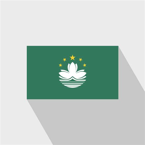 Macau flag Long Shadow design vector 14245077 Vector Art at Vecteezy